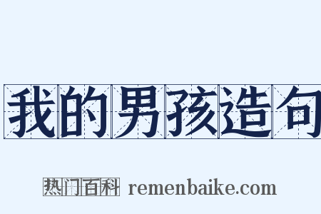 我的男孩造句是什么意思的图片